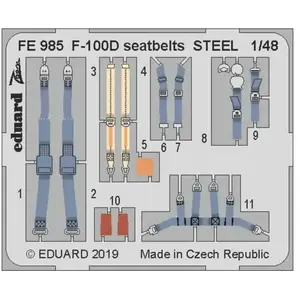 Eduard F-100D seatbelts STELL pour Trumpeter pas cher