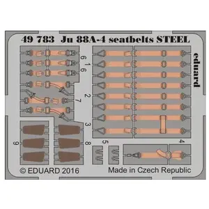 Eduard Ju 88A-4 seatbelts STEEL pour ICMVendu pargalaxus