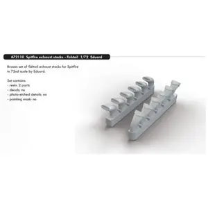 Eduard Spitfire exhaust stacks-fishtail f.Eduar pas cher