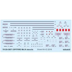 Eduard Stencils Spitfire Mk.IX pour