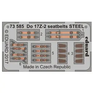 Eduard Garnitures de siège Do 17Z-2 STEEL pour ICM