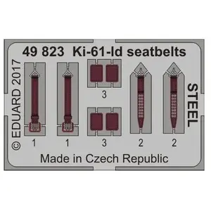 Eduard Ki-61-Id seatbelts STEEL pour Tamiya