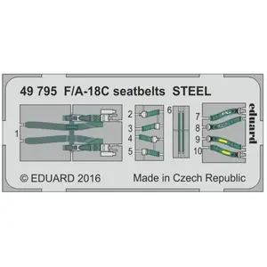 Eduard F/A-18C seatbelts STEEL pour Kinetic