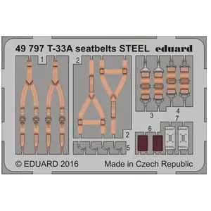 Eduard T-33A seatbelts STEEL pour Great Wal.