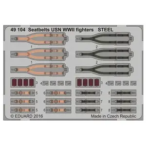 Eduard Seatbelts USN WWII fighters STEEL pas cher