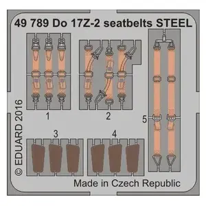 Eduard Garnitures de siège Do 17Z-2 STEEL pour ICMVendu pargalaxus