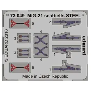 Eduard MiG-21 seatbelts STEEL pas cher