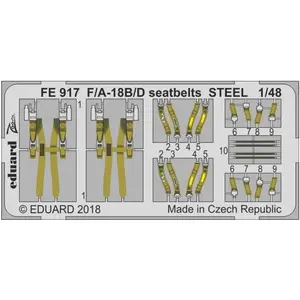 Eduard F/A-18B/D seatbelts STEEL f.Kinetic pas cher