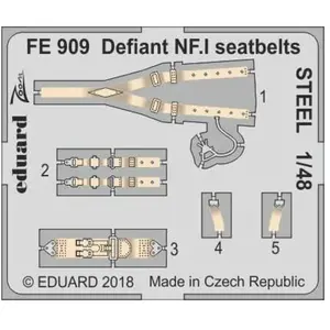 Eduard Defiant NF.I seatbelts STEEL f.Airfix
