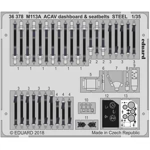 Eduard M113A ACAV interface entreprise & seatbelts STEEL for AFV Club pas cher