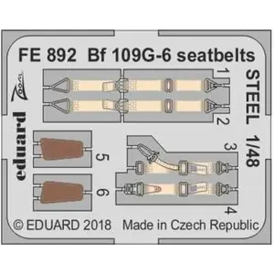 Eduard Bf 109G-6 seatbelts STEEL f.Tamiya