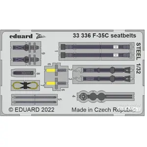 Eduard F-35C seatbelts STEEL pour TRUMPETERVendu pargalaxus