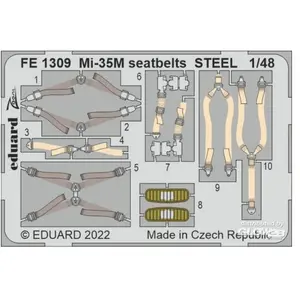 Eduard Mi-35M seatbelts STEEL pour ZVEZDA