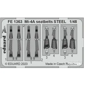 Eduard Mi-4A seatbelts STEEL 1/48 TRUMPETER