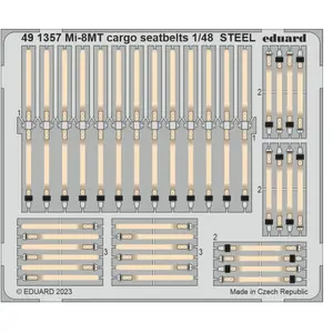 Eduard Mi-8MT cargo seatbelts STEEL 1/48 TRUMPETER pas cher