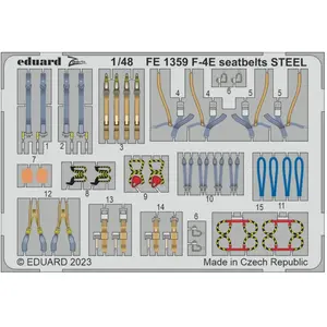 Eduard F-4E seatbelts STEEL 1/48 MENG pas cher