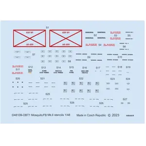Eduard Mosquito FB Mk.II stencils 1/48 for TAMIYA