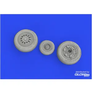 Eduard F-16C wheels late 1/48 for KINETIC pas cher