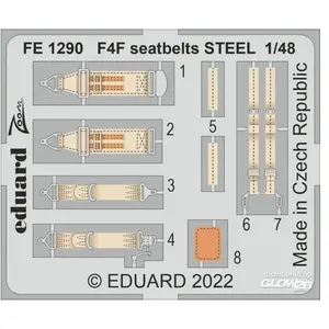 Eduard F4F seatbelts STEEL pas cher