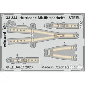 Eduard Hurricane Mk.IIb seatbelts STEEL 1/32 REVELL pas cher