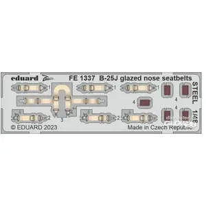 Eduard B-25J glazed nose seatbelts STEEL 1/48 HKM pas cher