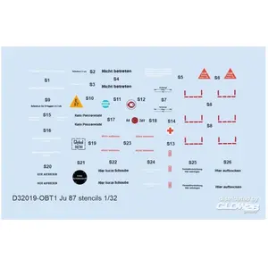 Eduard Ju 87 stencils pour HASEGAWA/TRUMPETER/REVELLVendu pargalaxus