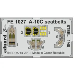 Eduard A-10C seatbelts STEEL pour Italeri
