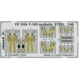 Eduard F-14D seatbelts STEEL for AMK