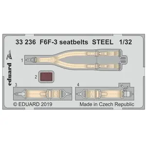 Eduard F6F-3 seatbelts STEEL pour Trumpeter pas cher