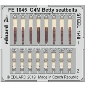 Eduard G4M Betty seatbelts STEEL pour TamiyaVendu pargalaxus