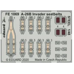Eduard A-26B Invader seatbelts STEEL pour ICMVendu pargalaxus