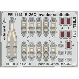 Eduard B-26C Invader seatbelts STEEL for ICMVendu pargalaxus