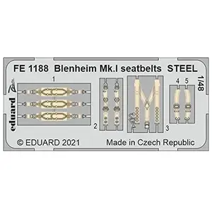 Eduard Blenheim Mk.I seatbelts STEEL 1/48 for AIRFIX