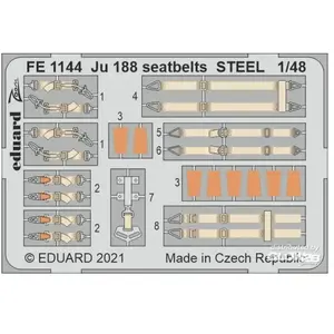 Eduard Ju 188 seatbelts STEEL 1/48 for REVELL