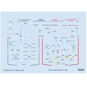 Eduard Bf 109E stencils 1/72 pour SPECIAL HOBBY/TAMIYA/AIRFIXVendu pargalaxus