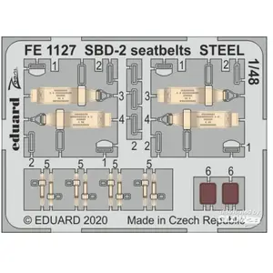 Eduard SBD-2 seatbelts STEEL pour Academy