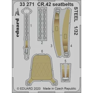 Eduard CR.42 seatbelts STEEL pour ICM