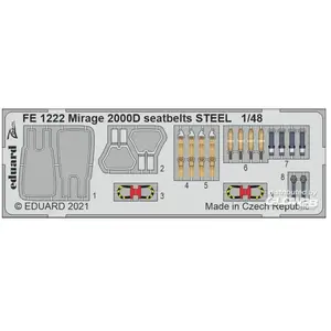 Eduard Mirage 2000D seatbelts STEEL 1/48 KINETIC