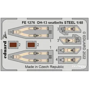 Eduard OH-13 seatbelts STEEL 1/48 pas cher