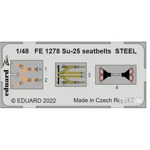 Eduard Su-25 seatbelts STEEL 1/48 pas cher