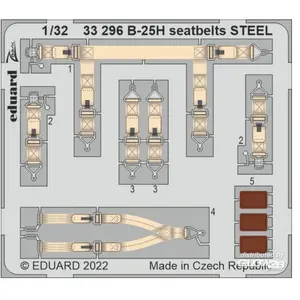 Eduard B-25H seatbelts STEEL for HKM
