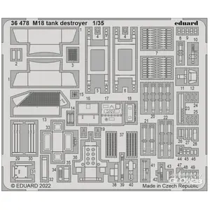 Eduard Destructeur de réservoir M18 pour TAMIYA pas cher