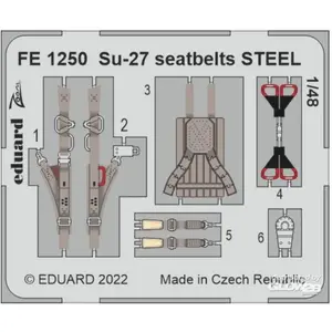 Eduard Su-27 seatbelts STEEL for GREAT WALL HOBBY pas cher