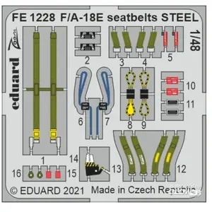 Eduard F/A-18E seatbelts STEEL pour HOBBY BOSSVendu pargalaxus