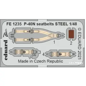 Eduard P-40N seatbelts STEEL, pour ACADEMYVendu pargalaxus