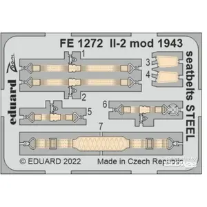 Eduard Il-2 mod. 1943 seatbelts STEEL 1/48 pas cher