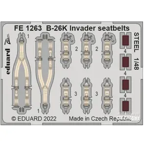 Eduard B-26K Invader seatbelts STEEL for ICMVendu pargalaxus