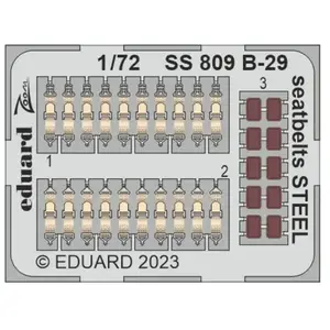 Eduard B-29 seatbelts STEEL 1/72 HOBBY 2000 / ACADEMY pas cher