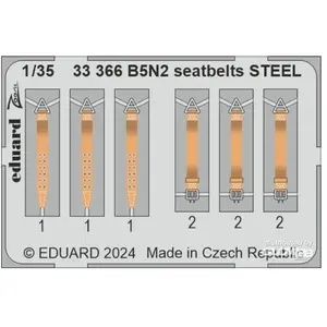 Eduard B5N2 seatbelts STEEL BORDER MODELE pas cher