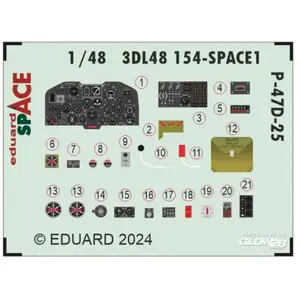 Eduard P-47D-25 ESPACE 1/48 pas cher